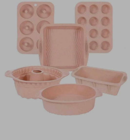 6pcs/set Silicone Baking supplies, Nonstick Silicone Baking Tray