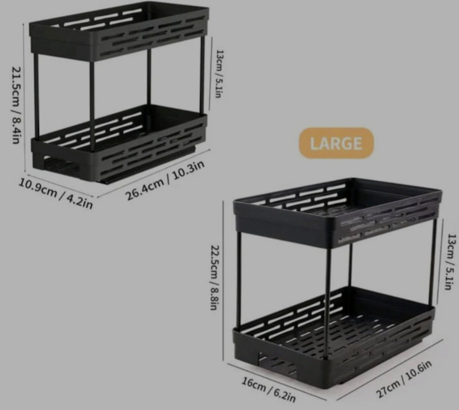 2 Tier Multifunctional plastic Storage Rack and Seasoning Bottle